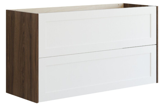 Dansani Inzo Classic Ramme Servantskap 2 Skuff B60 120xh64xd44cm Brun Eik/hvit Matt / 120cm
