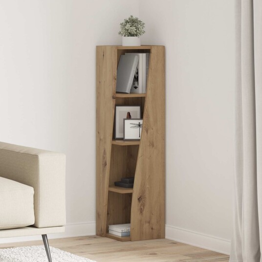 vidaXL Hjørneskap 27,5x27x102cm Konstruert tre Artisan Eik