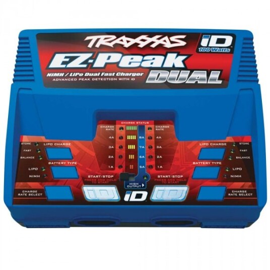 Traxxas 2972G EZ-Peak Plus 8A NiMH/LiPo Dual Charger w/iD