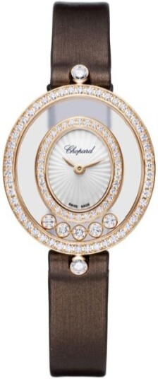 Chopard Dameklokke 204292 5301 Happy Diamonds Hvit/Sateng Ø25.8 mm