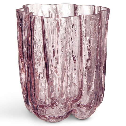 Kosta Boda Crackle vase 12 cm rosa