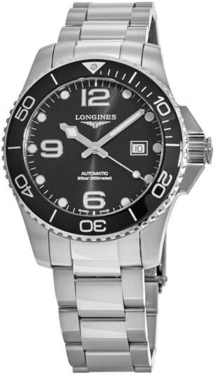 Longines Herreklokke L3.782.4.56.6 Hydroconquest Sort/Stål Ø43 mm Longines Herreklokke L3.782.4.56.6 Hydroconquest Sort/Stål Ø43 mm