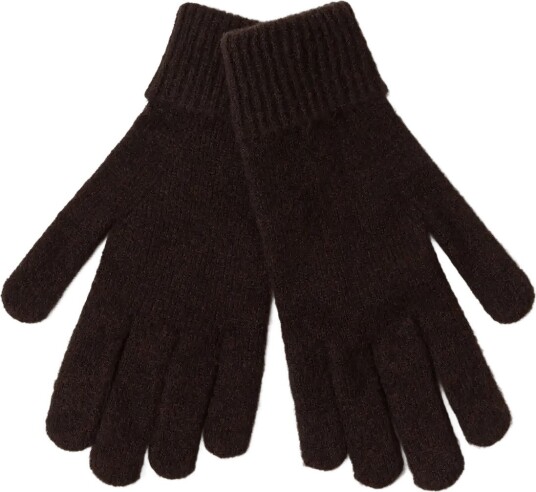 Lindex Fine Knit Gloves BROWN MELANGE One Size Lindex Fine Knit Gloves BROWN MELANGE One Size