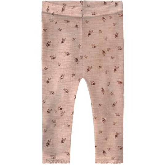 Name It Shadow Gray Small Flowers Nbfwang Ull Needle Leggings Noos 74