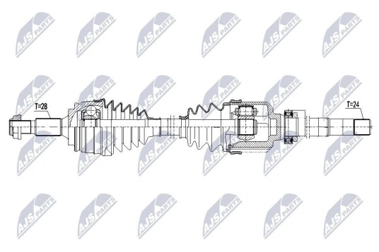 Nty Drivaksel NTY NPW CT 147 Nty Drivaksel NTY NPW CT 147
