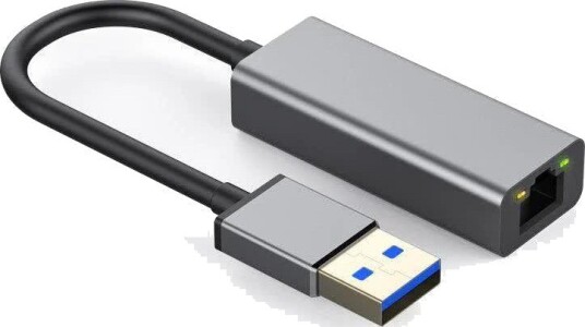 Nördic USB 3.1 Ethernet-adapter 17 cm Aluminium Grå Nördic USB 3.1 Ethernet-adapter 17 cm Aluminium Grå
