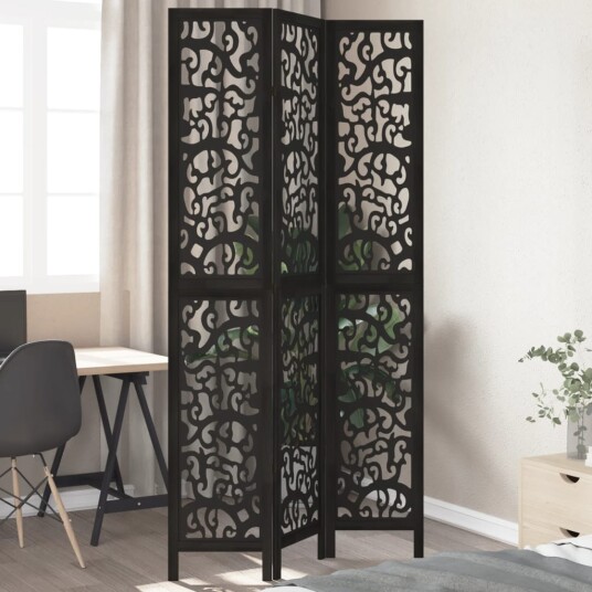  Romdeler 3 paneler svart heltre keisertre 8721012074484