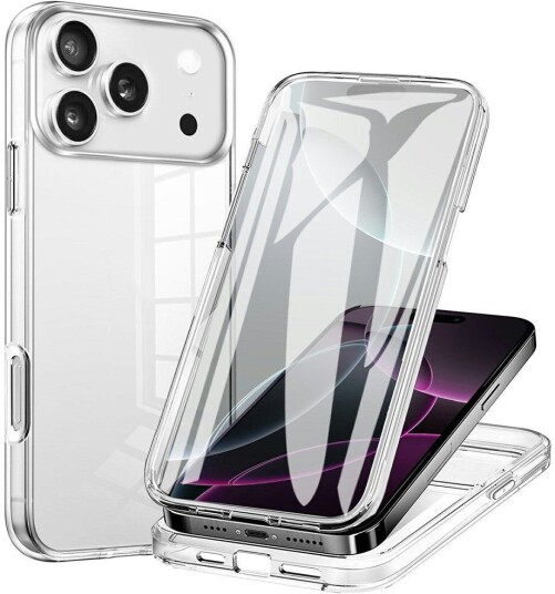 EIDERWOOD iPhone 17 Pro Max Hybrid Deksel med Innebygd Skjermbeskytter Gjennomsiktig