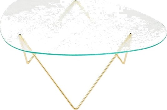 Gubi Pedrera Salongbord Messing Halvmatt/ Transparent/glass Gubi Pedrera Salongbord Messing Halvmatt/ Transparent/glass