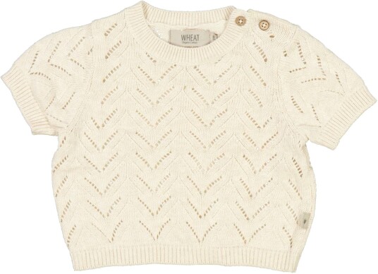 Wheat Knit Top Shiloh Cloud Melange Baby (68 / 6 mnd)
