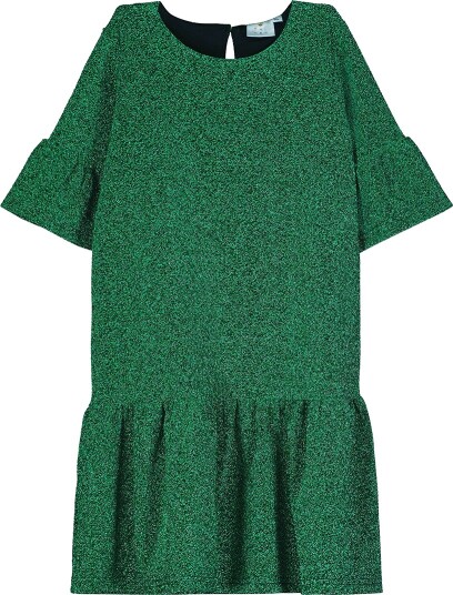 The New Kjole TnJidalou Lyst Green Glitter The New 3 4 år 98 104 Kjole Grønn