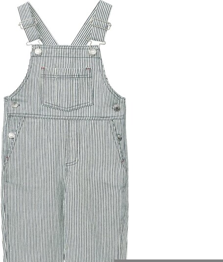 Liewood Delani Stripe Denim Dungarees White 122