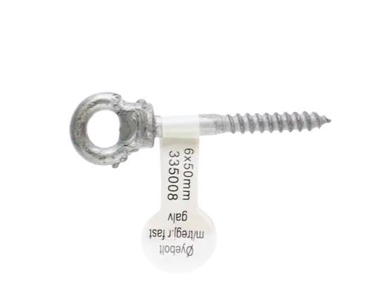CAL Øyebolt fast m/ tregjenger   Galvanisert stål   6x50 mm
