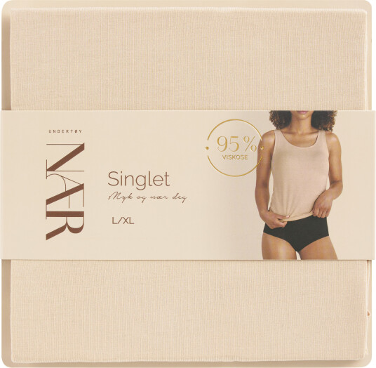 NÆR viskosesinglet beige L/XL 1 stk NÆR viskosesinglet beige L/XL 1 stk