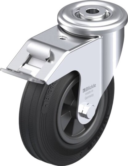 Blickle 524306 Ler-Vpp 125G-Fi Styrehjul Med Brems, Hjuldiameter 125 Mm, Bæreevne (Maks.) 100 Kg (1 Stk)