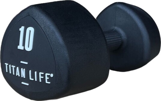 Titan LIFE PRO Dumbbell Aerobic Gummi, Selges Enkeltvis, Manualer Vekt 10 kg