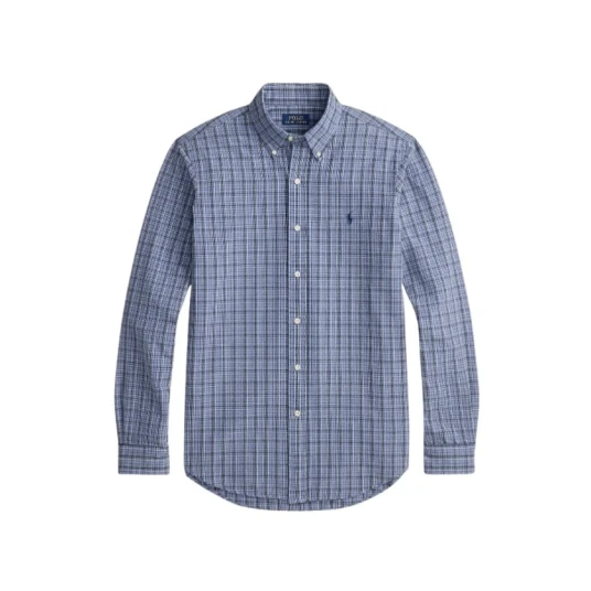 Polo Ralph Lauren Custom Fit Brushed Oxford Shirt - Blue - XXL