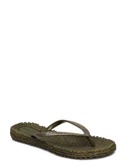 Ilse Jacobsen Flip Flops With Glitter   Green   36