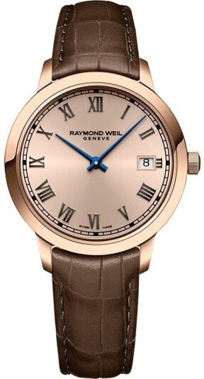 Raymond Weil Dameklokke 5385 PC5 00859 Toccata Rosegullfarget/Lær