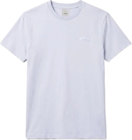 Calvin Klein Ss Slim Supima Logo Patch Tee White L