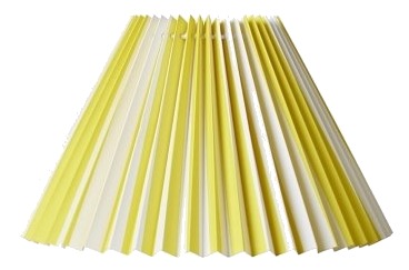 Plisségardin Stripete Hacienda Side 21 Cm Gul/Hvit