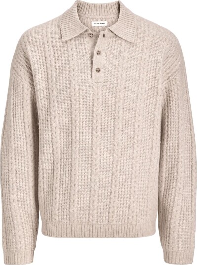 Jack & Jones Jjgavin Knit Cable Ls Polo   ATMOSPHERE   XXL
