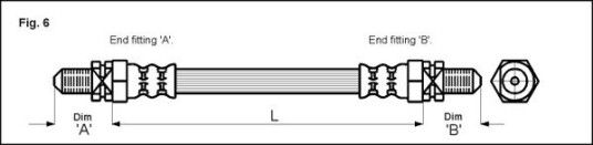 Bremseslange METZGER 4113254 Bremseslange METZGER 4113254