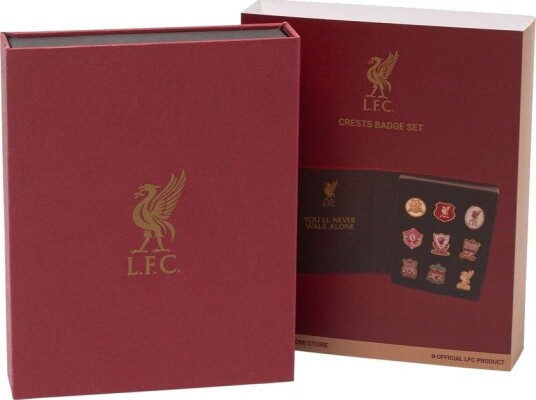 Liverpool Crest Badge Sett Multicolor Liverpool Fc Rød størrelse One Size