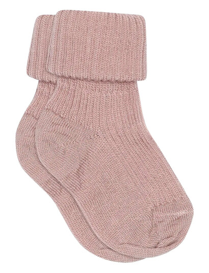 mp Denmark Wool Rib Baby Socks - Pink - 29/32