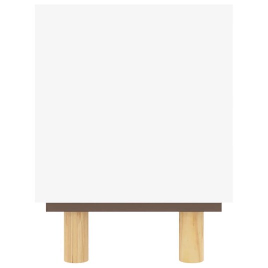 vidaXL TV-benk hvit 80x30x40 cm heltre furu og naturrotting vidaXL TV-benk hvit 80x30x40 cm heltre furu og naturrotting