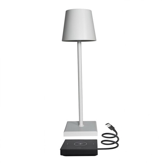 Candela LED bordlampe inkl. trådøs lading Hvit IP54 Innendørs/utendørs berøringsdimbar Dimbar : Farge på huset