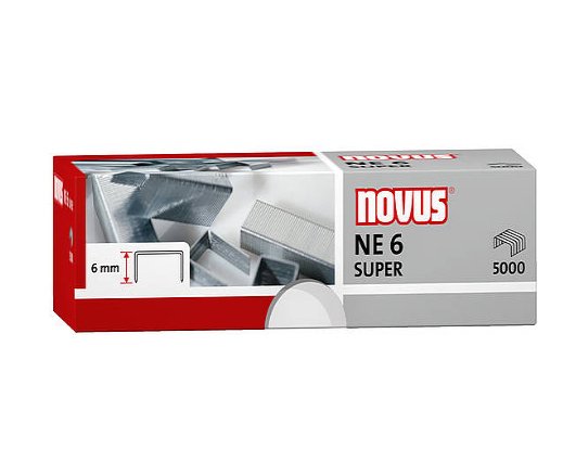Novus Ne 6 Pakke Med Stifter 6 Mm Festing 5000 Stifter Stål Rustfritt Stål