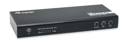 Equip 332726, Hdmi, Aluminium, Sort, 60 Hz, 3840 X 2160 Piksler, 7.1 Kanaler