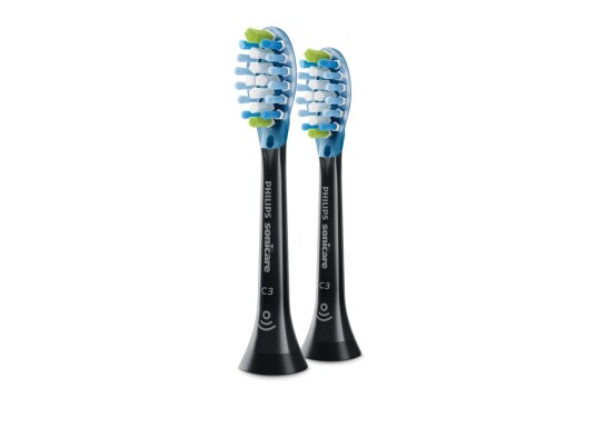 Philips Premium Plaque Defence Hx9042/88 Dobbeltpakning Børstehoder 2 Stykker Sort 3 MånedEr Medium 62000 Bevegelser Per Minutt Philips