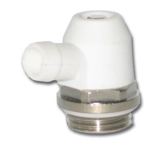 Pettinaroli 1/2" Dreibar Radiatoravløpsventil Hvit/Krombelagt