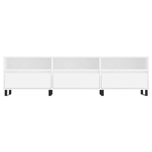 vidaXL TV-benk hvit 150x30x44,5 cm konstruert tre 8720845875275 vidaXL TV-benk hvit 150x30x44,5 cm konstruert tre 8720845875275