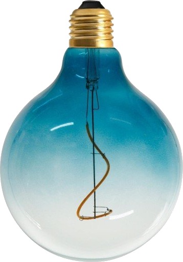 LED Globe lyspære med farget glass, blå LED Globe lyspære med farget glass, blå