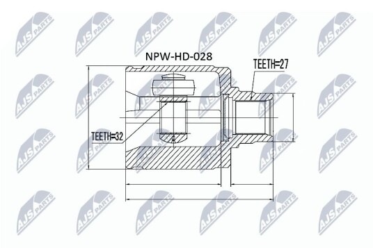 Nty Drivknute drivaksel NTY NPW HD 028
