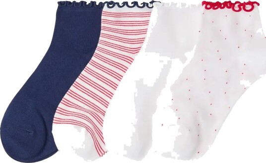 Lindex 4 Pack High Ankle Socks White 36/38 Lindex 4 Pack High Ankle Socks White 36/38