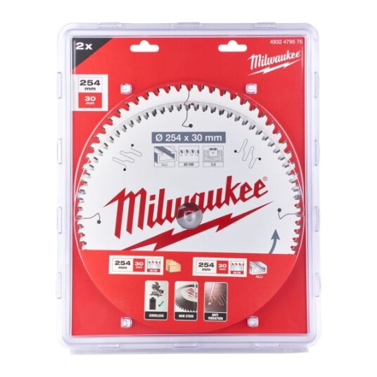 Milwaukee 4932479576 Sagblad Ø254/30 mm 60/80T Maskintilbehør & forbruk Milwaukee 4932479576 Sagblad Ø254/30 mm 60/80T Maskintilbehør & forbruk