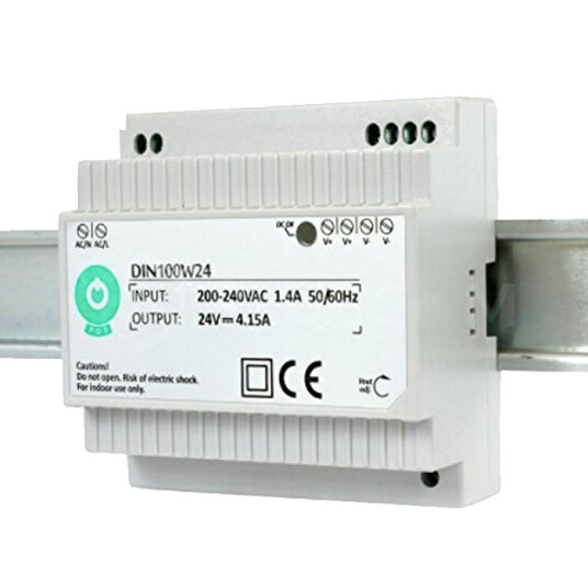 Supermagneter Din skinne Strømforsyning 24v 4,15a 100w Trafo