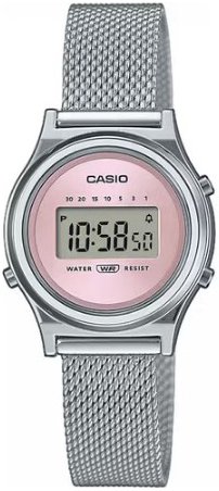 Casio Dameklokke LA700WEM 4AEF Vintage Rosa/Stål Ø31 mm