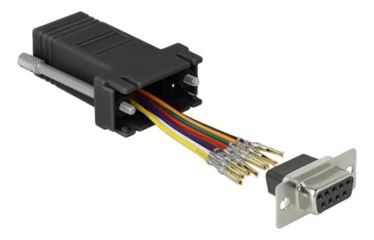 Delock D-sub 9-pin Hunn til RJ45 Hunn Monteringssett Svart
