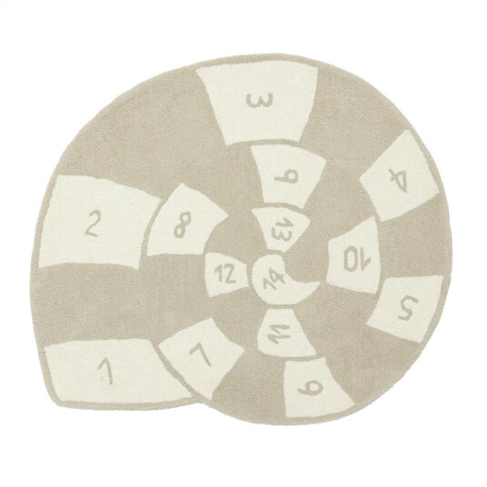OYOY Mini Nautilus Hopscotch Gulvteppe 100x112 Clay/Offwhite