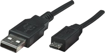 Manhattan 325677 0,5 M Usb A Micro-Usb B Usb 2.0 Svart