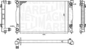 MAGNETI MARELLI 350213196600 Radiator motorkjøling MAGNETI MARELLI 350213196600 Radiator motorkjøling