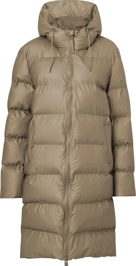 Rains Unisex Alta Long Puffer Jacket Beige XS