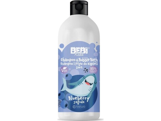 Barwa Bebi Kids Shampoo And Bath Lotion 2-In-1 Blueberry 500Ml