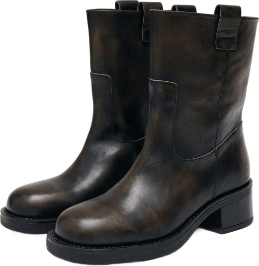 ALOHAS Rajan Vintage Effect Brown Leather Boots BRONZE BROWN 40 ALOHAS Rajan Vintage Effect Brown Leather Boots BRONZE BROWN 40