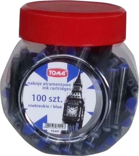 Toma blå blekkpatroner 100 stk TO 611NIEB. Toma blå blekkpatroner 100 stk TO 611NIEB.